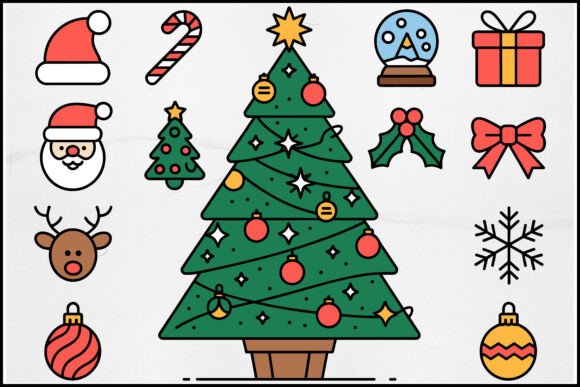 Download Christmas Holiday Clipart Set - Clipart Collection