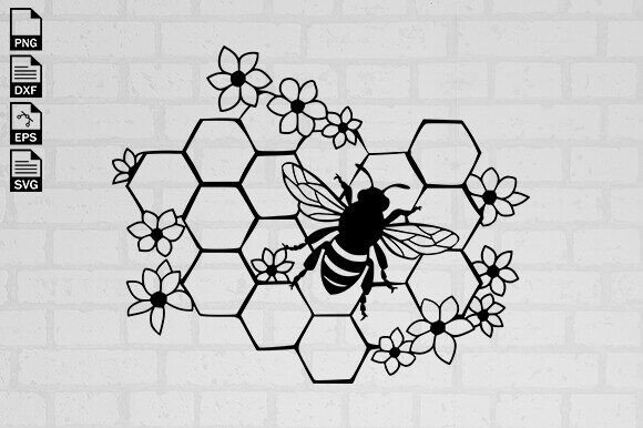 Download Bee Svg File, Floral Bee Honey Svg - Bee svg Collection