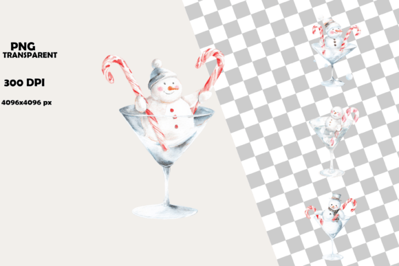 Download Festive Snowman Cocktail Clipart Pack - Clipart Collection