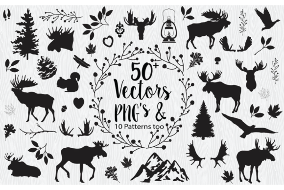 Download Woodland Moose Vectors &amp; Cliparts - Clipart Collection