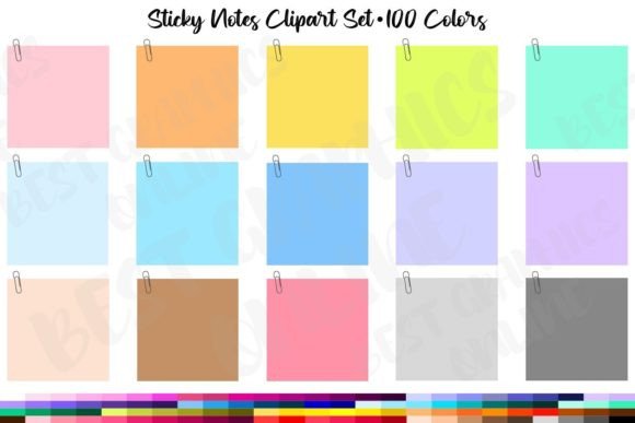 Download Little Post It Notes Clipart Set Images - Clipart Collection