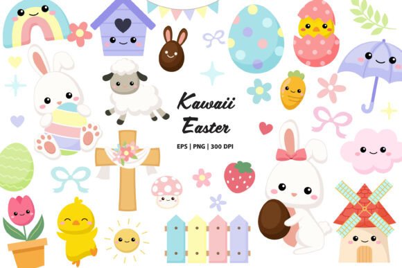 Download Easter Clipart &amp; Digital Stickers Bundle - Clipart Collection