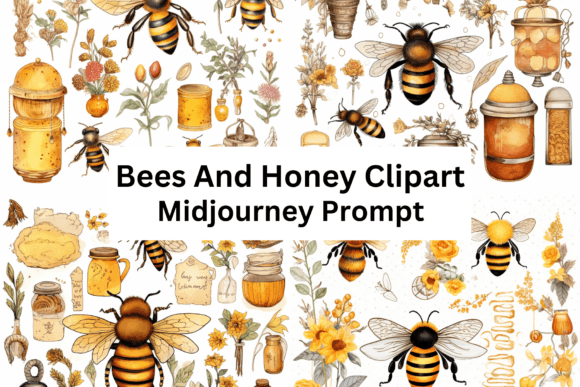 Download Bees and Honey Vector Clipart - Clipart Collection