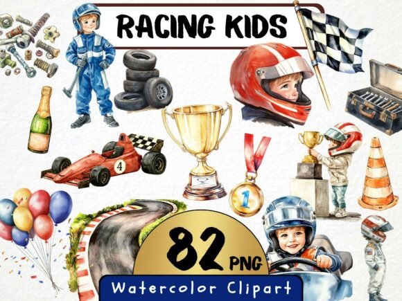 Download Racing Kids Watercolor Clipart 82 Pngs - Clipart Collection