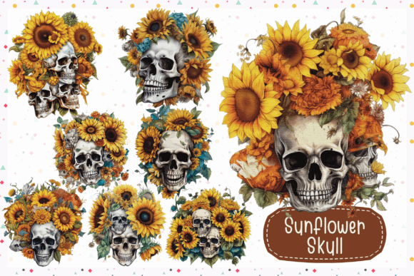 Download Sunflower Skull Sublimation - Skull Collection