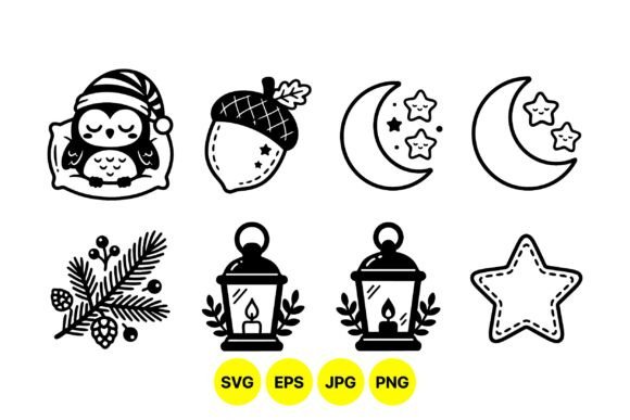 Download Cozy Winter Holiday Clipart Set - Clipart Collection