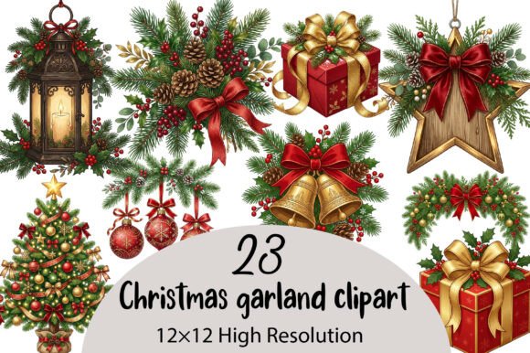 Download Christmas Garland Clipart - Clipart Collection
