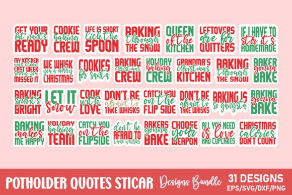 Download Potholder Quotes Sticker Bundle - Premium Resources