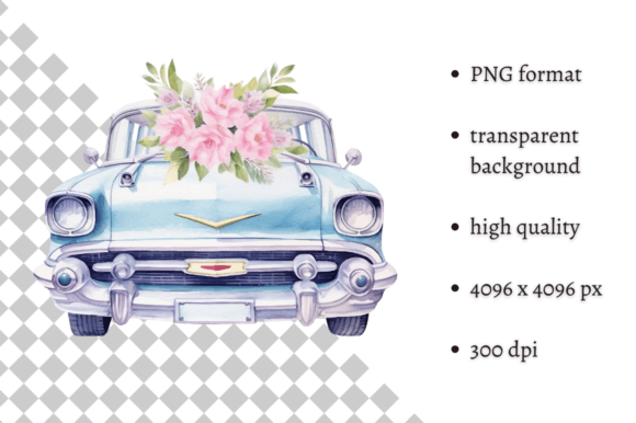 Download Watercolor Wedding Car Clipart - Clipart Collection