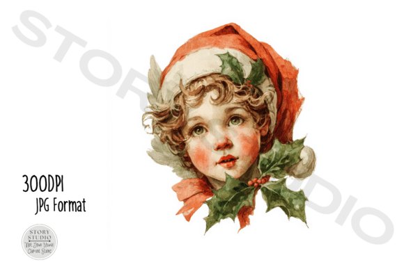 Download Vintage Christmas Child Clipart Set - Clipart Collection