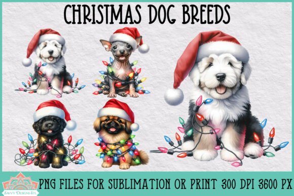 Download Dog Breed Christmas Lights Clipart - Clipart Collection