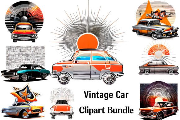 Download Vintage Car Clipart Bundle - Clipart Collection