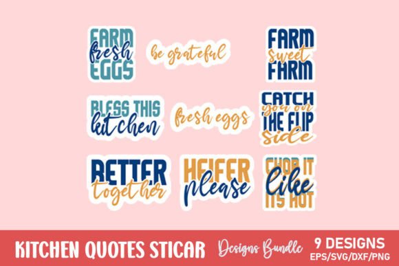 Download Kitchen Quotes Sticker Bundle - Premium Resources