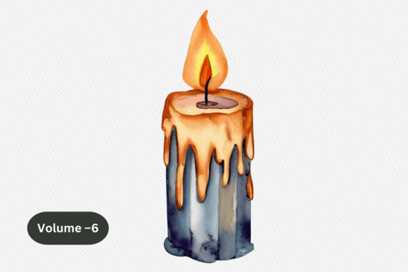 Download Halloween Candle Watercolor Clipart - Clipart Collection