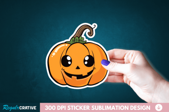 Download Cute Halloween Pumpkin Stickers Clipart - Clipart Collection