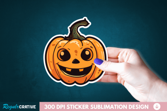 Download Cute Halloween Pumpkin Stickers Clipart - Clipart Collection