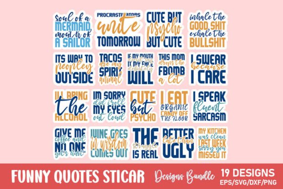 Download Funny Quotes Sticker Bundle - Premium Bundle