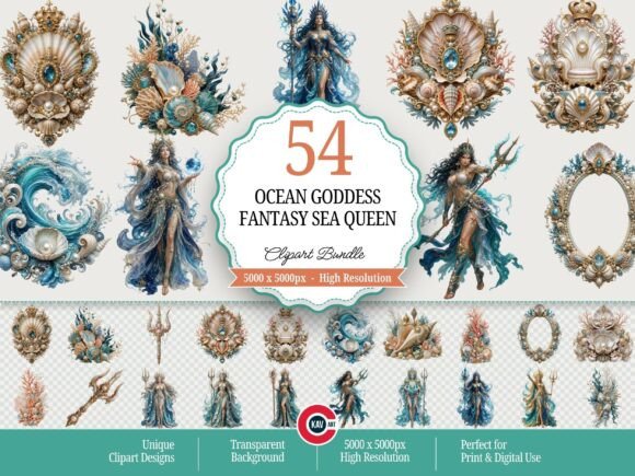 Download Ocean Goddess Fantasy Sea Queen Clipart - Clipart Collection