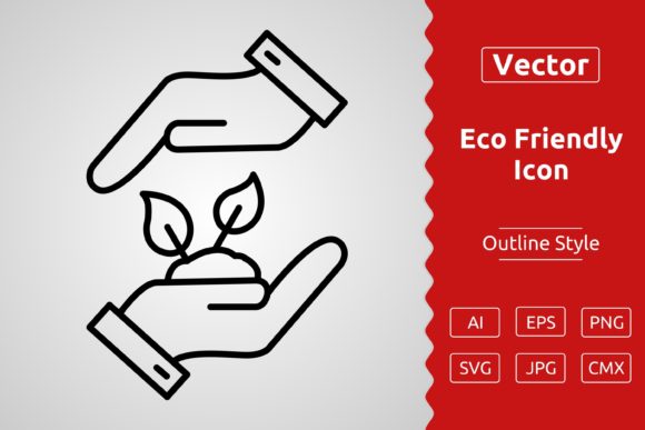 Download Vector Eco Friendly Outline Icon Design - Premium Resources