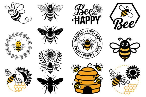 Download Bee SVG Bundle, Honey Bee Clipart, Bee H - Bee svg Collection