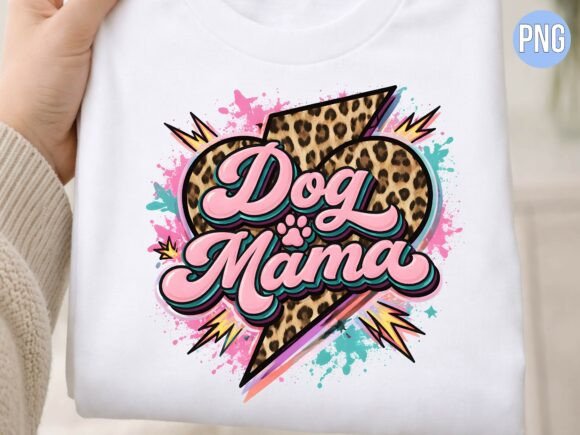 Download Pink Lightning Bolt Leopard Dog Mama PNG - Dog mama png Collection