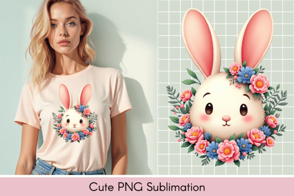 Download Adorable Bunny Illustration, T-shirt - Adorable bunny illustration Collection