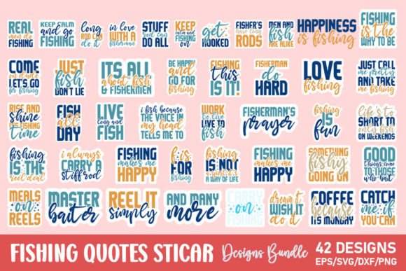 Download Fishing Quotes Sticker Bundle - Premium Bundle