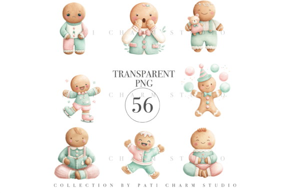 Download 56 Gingerbread Clipart Set - Clipart Collection