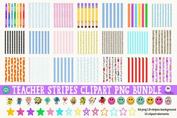 Download Teacher Stripes &amp; Clipart PNG Bundle - Clipart Collection