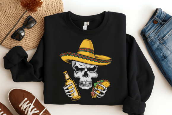 Download Skeleton Cinco De Mayo Skull PNG - Skull Collection