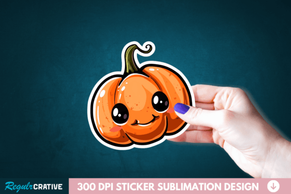Download Cute Halloween Pumpkin Stickers Clipart - Clipart Collection