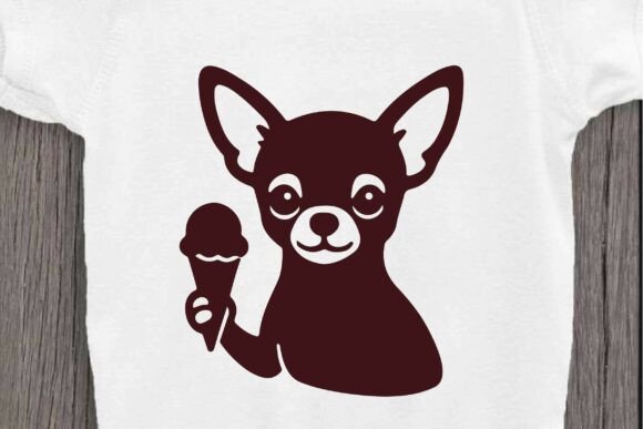 Download Chihuahua Holding Ice Cream SVG Clipart - Clipart Collection