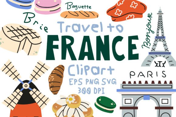 Download France Travel Vector Clipart SVG - Clipart Collection